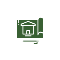 House blueprint icon on white background.